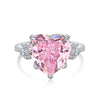 S925 Sterling Silver Women's Geometric Style Ring With Ice Flower Zirconium And High Carbon Diamond Electroplated