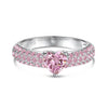 S925 Sterling Silver Women's Geometric Style Ring With Ice Flower Zirconium And High Carbon Diamond Electroplated