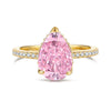 S925 Sterling Silver Women's Geometric Style Ring With Ice Flower Zirconium And High Carbon Diamond Electroplated