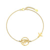 S925 Sterling Silver Women's Light Luxury Bracelet With Earth Aircraft Design And Electroplating Treatment