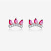 S925 Sterling Silver Women's Zircon Earrings With Irregular Geometric Design And Platinum 18K Gold Electroplating