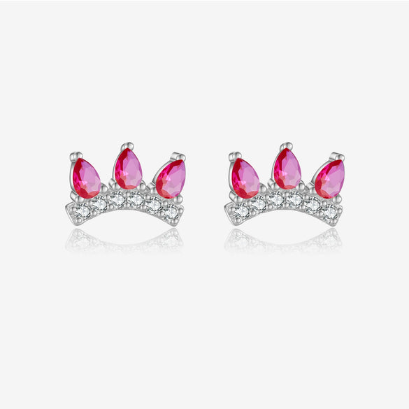 S925 Sterling Silver Women's Zircon Earrings With Irregular Geometric Design And Platinum 18K Gold Electroplating