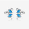 S925 Sterling Silver Women's Zircon Earrings With Irregular Geometric Design And Platinum 18K Gold Electroplating