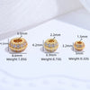 S925 Sterling Silver Zircon Inlaid Double Row Barrel Beads Separated By Wheel Beads Diy Handmade Jewelry Accessories With Round Pattern And Baroque Style