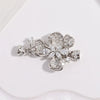 S925 Sterling Silver Zirconia Flower Petal Connecting Buckle For Necklace And Sweater Chain Diy Accessories
