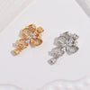 S925 Sterling Silver Zirconia Flower Petal Connecting Buckle For Necklace And Sweater Chain Diy Accessories