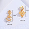S925 Sterling Silver Zirconia Four Leaf Clover Handmade Diy Bracelet Necklace Buckle