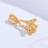 S925 Sterling Silver Zirconia Four Leaf Clover Handmade Diy Bracelet Necklace Buckle