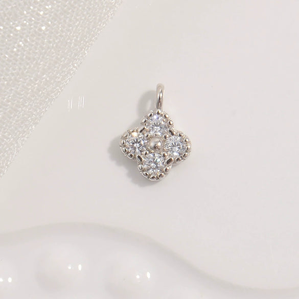 S925 Sterling Silver Zirconia Four Leaf Clover Pendant Jewelry Accessories Including Necklace Bracelet Earrings