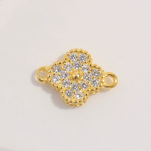 S925 Sterling Silver Zirconia Four Leaf Clover Pendant Jewelry Accessories Including Necklace Bracelet Earrings