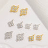 S925 Sterling Silver Zirconia Four Leaf Clover Pendant Jewelry Accessories Including Necklace Bracelet Earrings