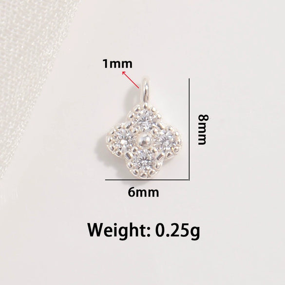S925 Sterling Silver Zirconia Four Leaf Clover Pendant Jewelry Accessories Including Necklace Bracelet Earrings