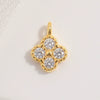 S925 Sterling Silver Zirconia Four Leaf Clover Pendant Jewelry Accessories Including Necklace Bracelet Earrings