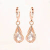 Zircon Jewelry Water Drop Hollow Earrings Bridal Wedding Earrings New Ornaments