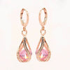 Zircon Jewelry Water Drop Hollow Earrings Bridal Wedding Earrings New Ornaments