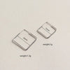 S925 Silver Earrings Korean Minimalist Geometric Square Personalized Square Earrings
