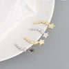 S925 Silver Geometric Row Five-Pointed Star Earrings Wholesale Nihaojewelry