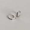 S925 Sterling Silver Round Micro-Inlaid Zircon Earrings Wholesale Nihaojewelry