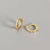 S925 Sterling Silver Round Micro-Inlaid Zircon Earrings Wholesale Nihaojewelry