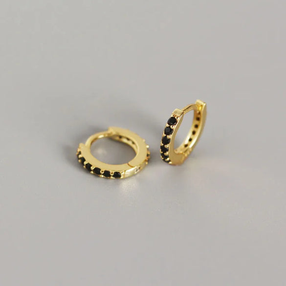 S925 Sterling Silver Round Micro-Inlaid Zircon Earrings Wholesale Nihaojewelry