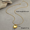 Saddle Bag Necklace Stainless Steel Geometric Style Electroplated For Women