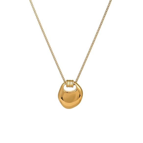 Saddle Bag Necklace Stainless Steel Geometric Style Electroplated For Women