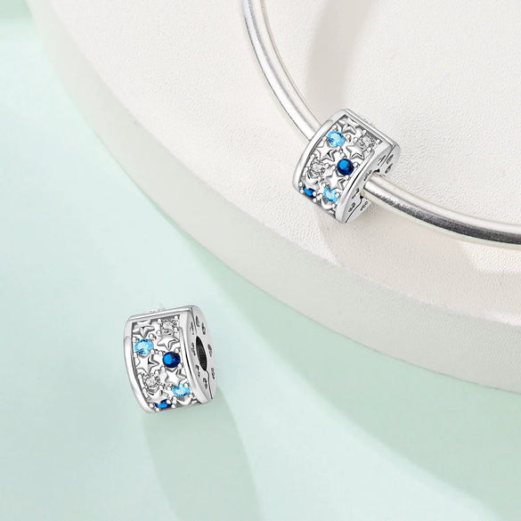 Safety Buckle Hanging Beads Diy Jewelry Accessories Bracelet Silver Plated Dripping Oil Design