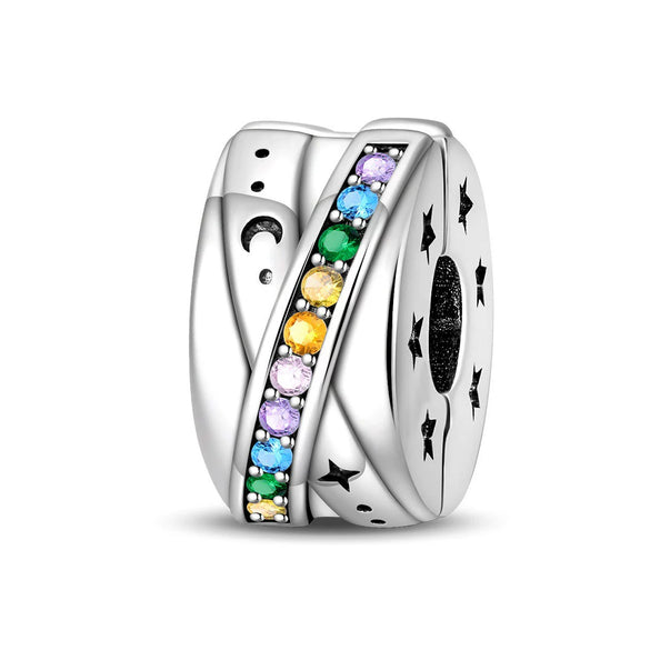 Safety Buckle Hanging Beads Diy Jewelry Accessories Bracelet Silver Plated Dripping Oil Design