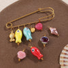 Safety Pin Brooch 316L Stainless Steel Electroplated For Women Fashion Style