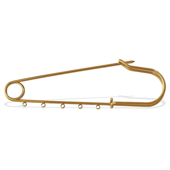 Safety Pin Brooch 316L Stainless Steel Electroplated For Women Fashion Style