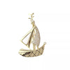 Sailboat Retro Brooch Alloy Electroplating Minimalist Unisex Accessory