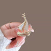 Sailboat Retro Brooch Alloy Electroplating Minimalist Unisex Accessory
