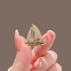 Sailing Brooch Alloy Electroplated For Men And Women