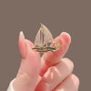 Sailing Brooch Alloy Electroplated Unisex Temperament Badge Suit Corsage Accessories