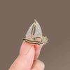 Sailing Brooch Alloy Electroplated Unisex Temperament Badge Suit Corsage Accessories