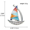 Sailing Brooch Alloy Jewelry Retro Temperament Electroplated Unisex Badge Pin For Suit Sweater Cardigan