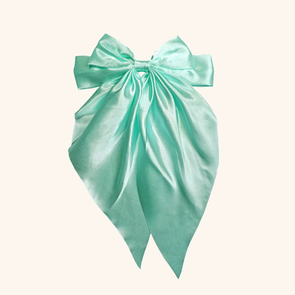 Satin Bow Hairpin Handmade Hair Accessory For Women