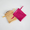 Satin Cloth Drawstring Bag For Jewelry Storage With Silk Screen Printing