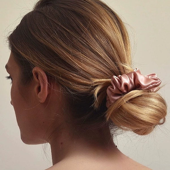 Satin Cloth Scrunchie Hair Ring Handmade High Elasticity Hair Rope Natural Style Multi Color Hair Accessory