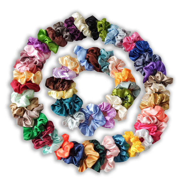 Satin Cloth Scrunchie Hair Ring Handmade High Elasticity Hair Rope Natural Style Multi Color Hair Accessory