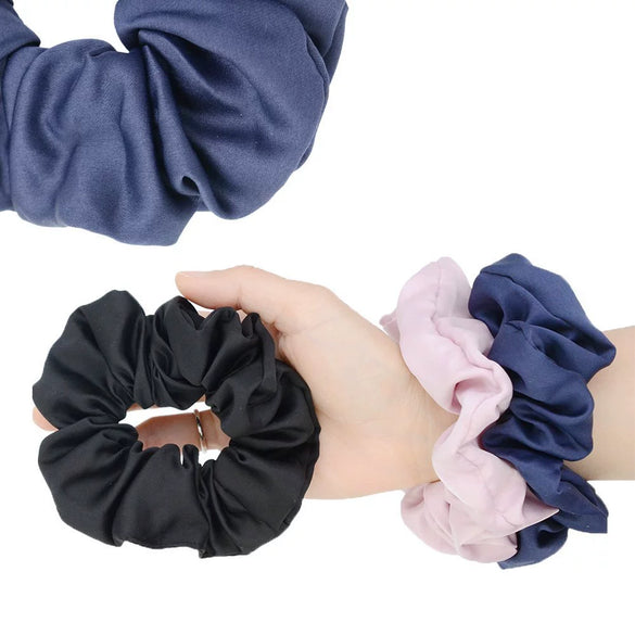 Satin Cloth Scrunchie Hair Ring Handmade High Elasticity Hair Rope Natural Style Multi Color Hair Accessory