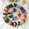 Satin Cloth Scrunchie Hair Ring Handmade High Elasticity Hair Rope Natural Style Multi Color Hair Accessory