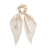 Satin Fabric Hair Ring And Square Scarf Handmade Solid Color High Elasticity