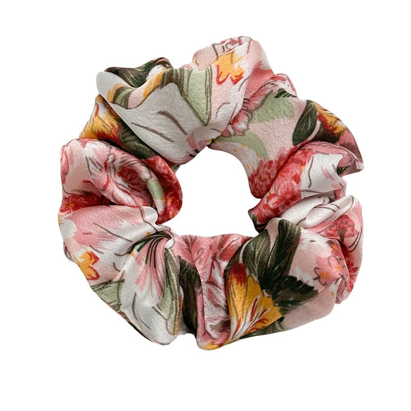 Satin Fabric Handmade Floral Women's Hair Ring With Printing And Dyeing
