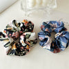 Satin Fabric Handmade Floral Women's Hair Ring With Printing And Dyeing