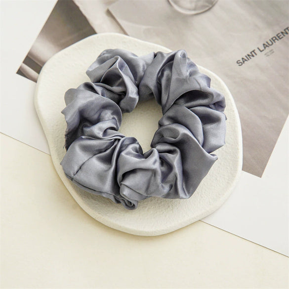 Satin Fabric Handmade Large Intestine Hair Ring Simple Elastic Hair Tie For Women Hair Accessories