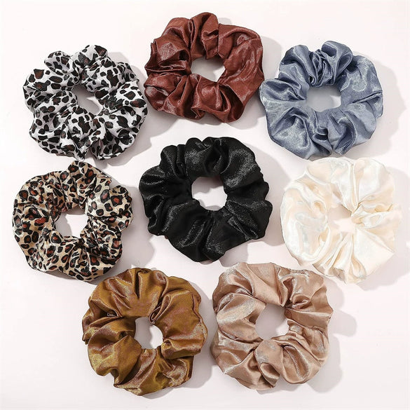 Satin Fabric Handmade Large Intestine Hair Ring Simple Elastic Hair Tie For Women Hair Accessories