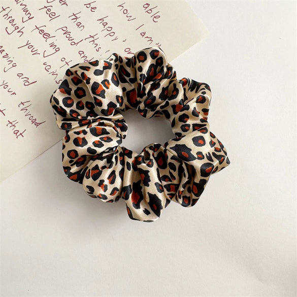 Satin Fabric Handmade Large Intestine Hair Ring Simple Elastic Hair Tie For Women Hair Accessories