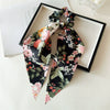 Satin Fabric Highend Plants And Flowers Printed Triangle Hair Band For Women