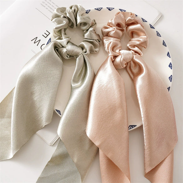 Satin Handmade Hair Scrunchie For Women Ponytail Holder Fashion And High Elasticity Hair Accessory